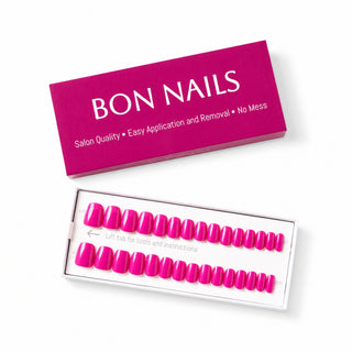 Deep Magenta Classic Short Press-on Nails