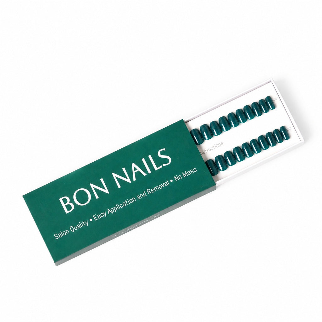 Wicked Green Classic Short Press-on Nails