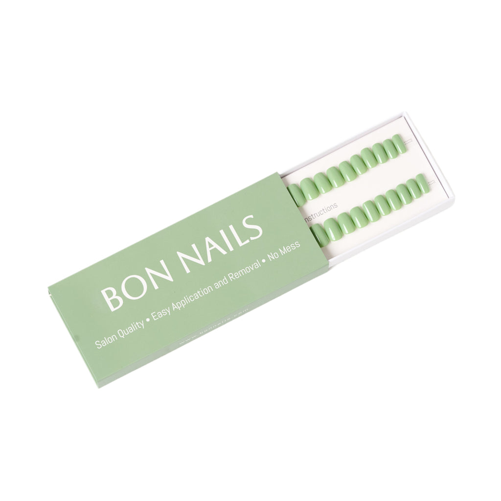 Matcha Green Classic Short Press-on Nails