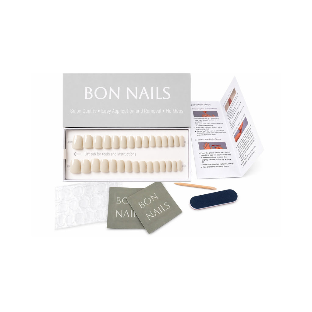 Silver Lining Classic Short Press-on Nails